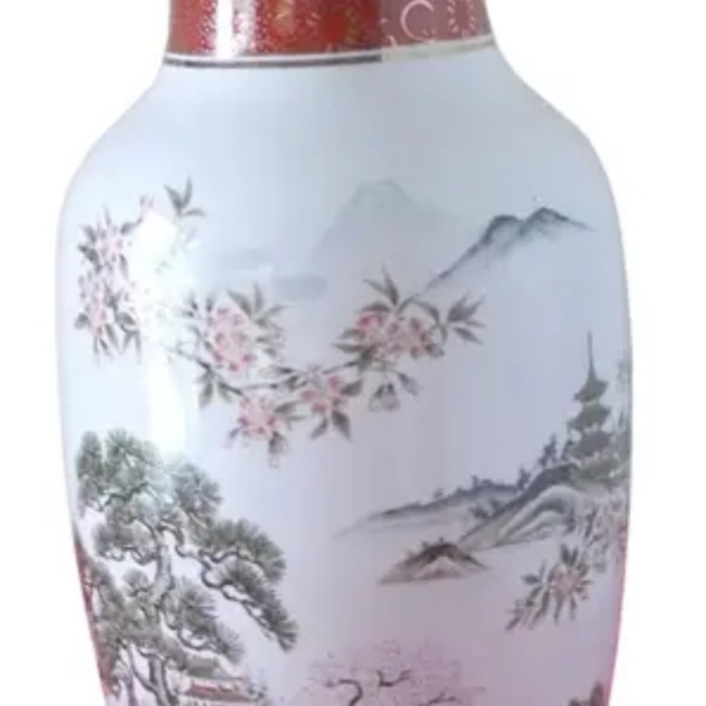 Vintage Satsuma Japan Scenic Vase